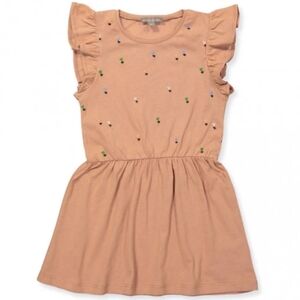 Emile Et Ida | Embroidered Floral Terracotta Dress